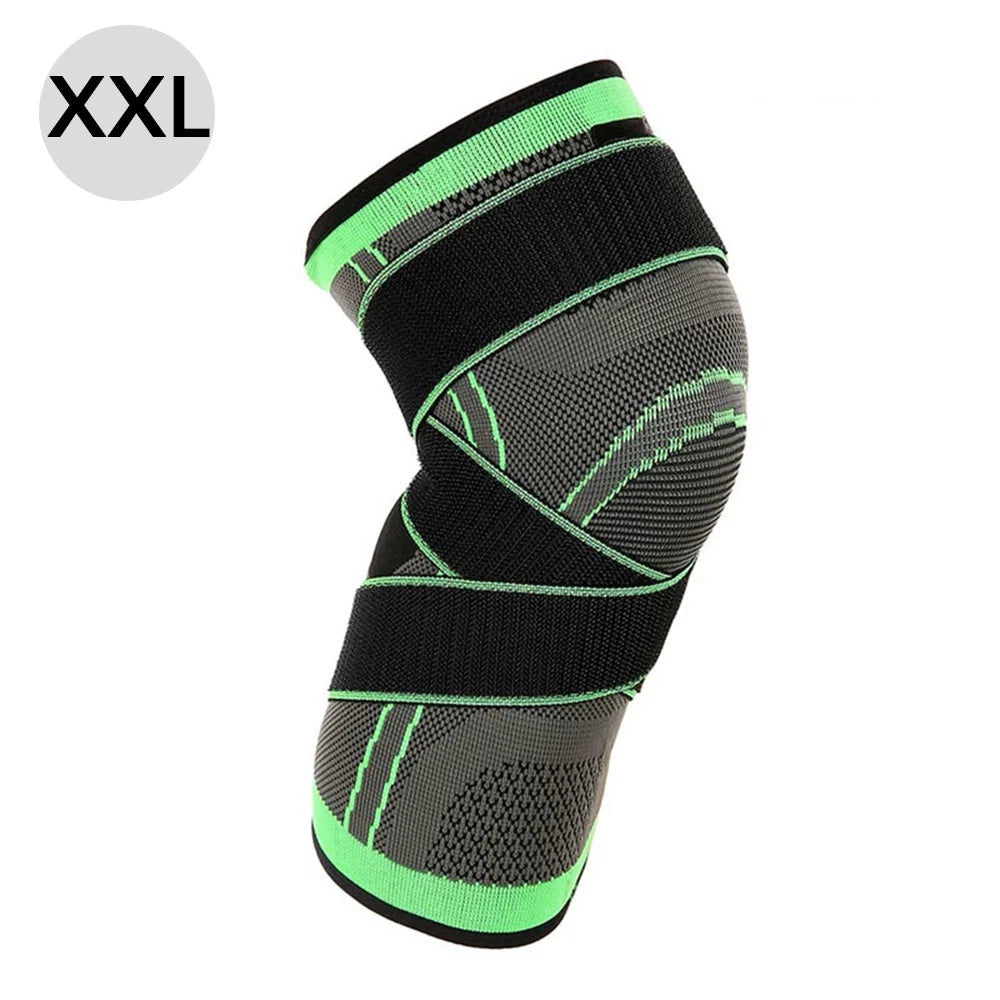 Unisex Knee Brace Sleeve Patella Support Stabilizer, Green, XXL
