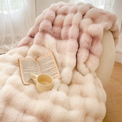 Foreign Trade Rabbit Blanket Fur Rabbit Velvet Blanket High Luxury Rabbit Velvet Blanket Blanket Pillow Winter Velvet Blanket null