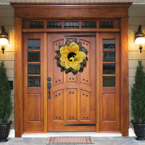 Bee Sunflower Wreath Wall Entrance Door Pendant null