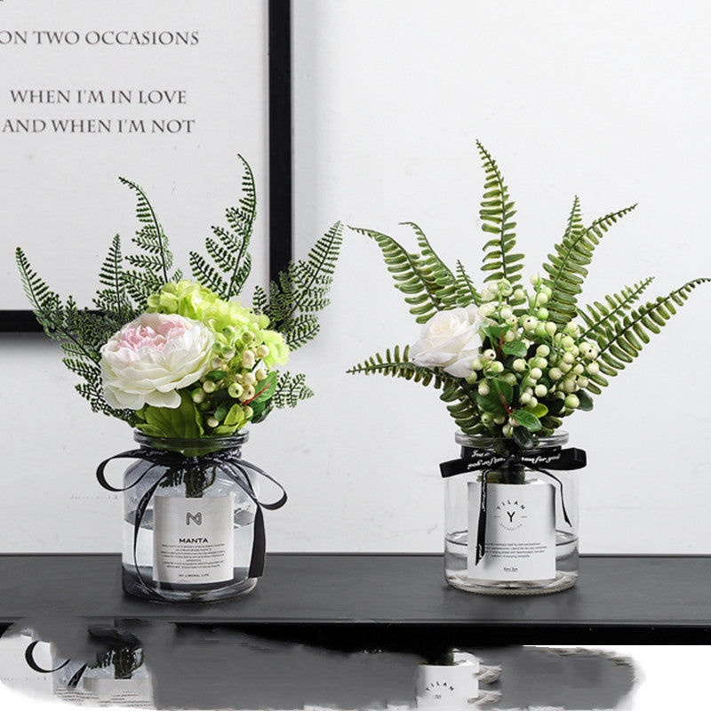 Artificial Green Plant Ornaments Potted Ornaments Green Plants Fake Flower Ornaments null