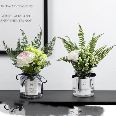 Artificial Green Plant Ornaments Potted Ornaments Green Plants Fake Flower Ornaments null