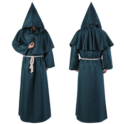Halloween Costume Medieval Friar Wizard Costume null