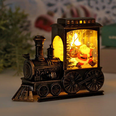 Retro Train LED Lights Christmas Plastic Glowing Night Lights null
