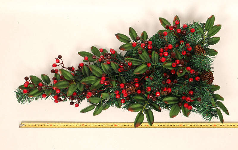 Plastic Simulation Red Berry Christmas Wreath null