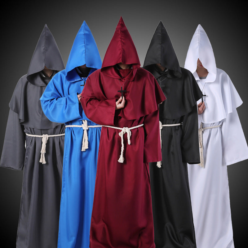 Halloween Costume Medieval Friar Wizard Costume null