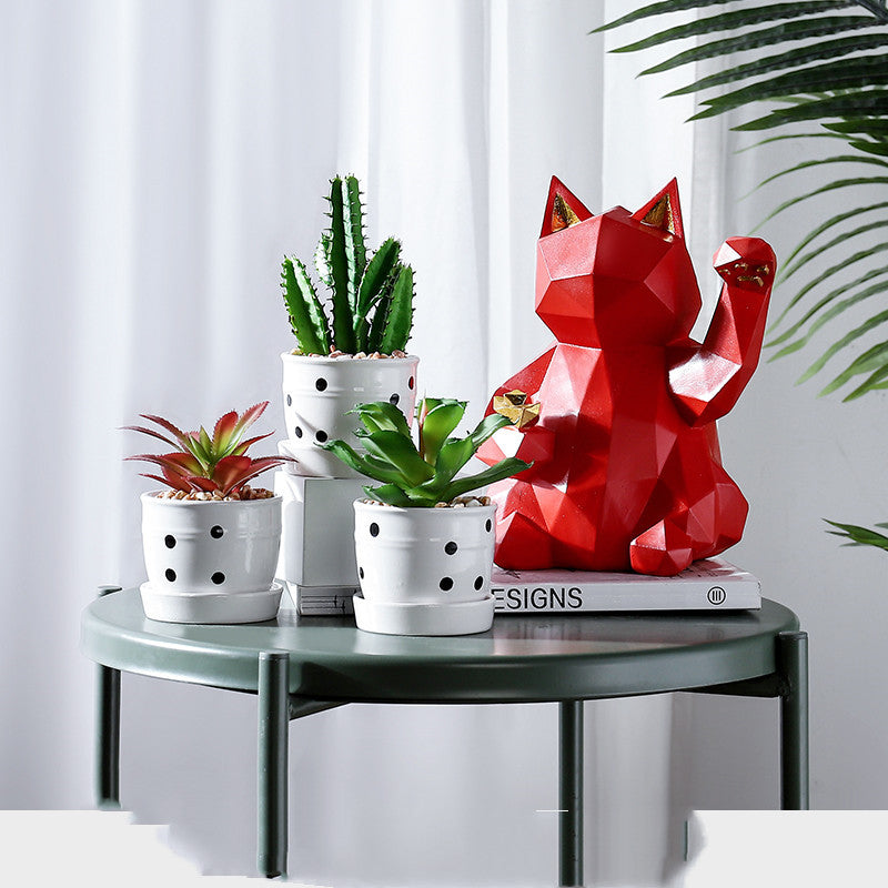 Artificial Green Plant Ornaments Potted Ornaments Green Plants Fake Flower Ornaments null