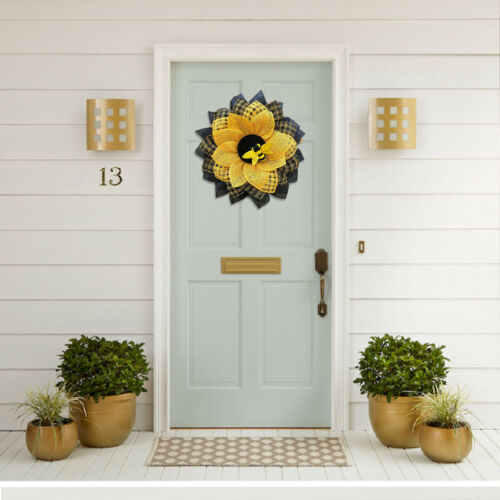 Bee Sunflower Wreath Wall Entrance Door Pendant null