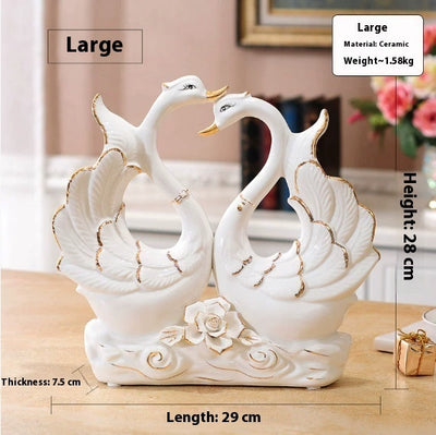 Swan Ornaments Ceramic Home Accessories Ornaments null