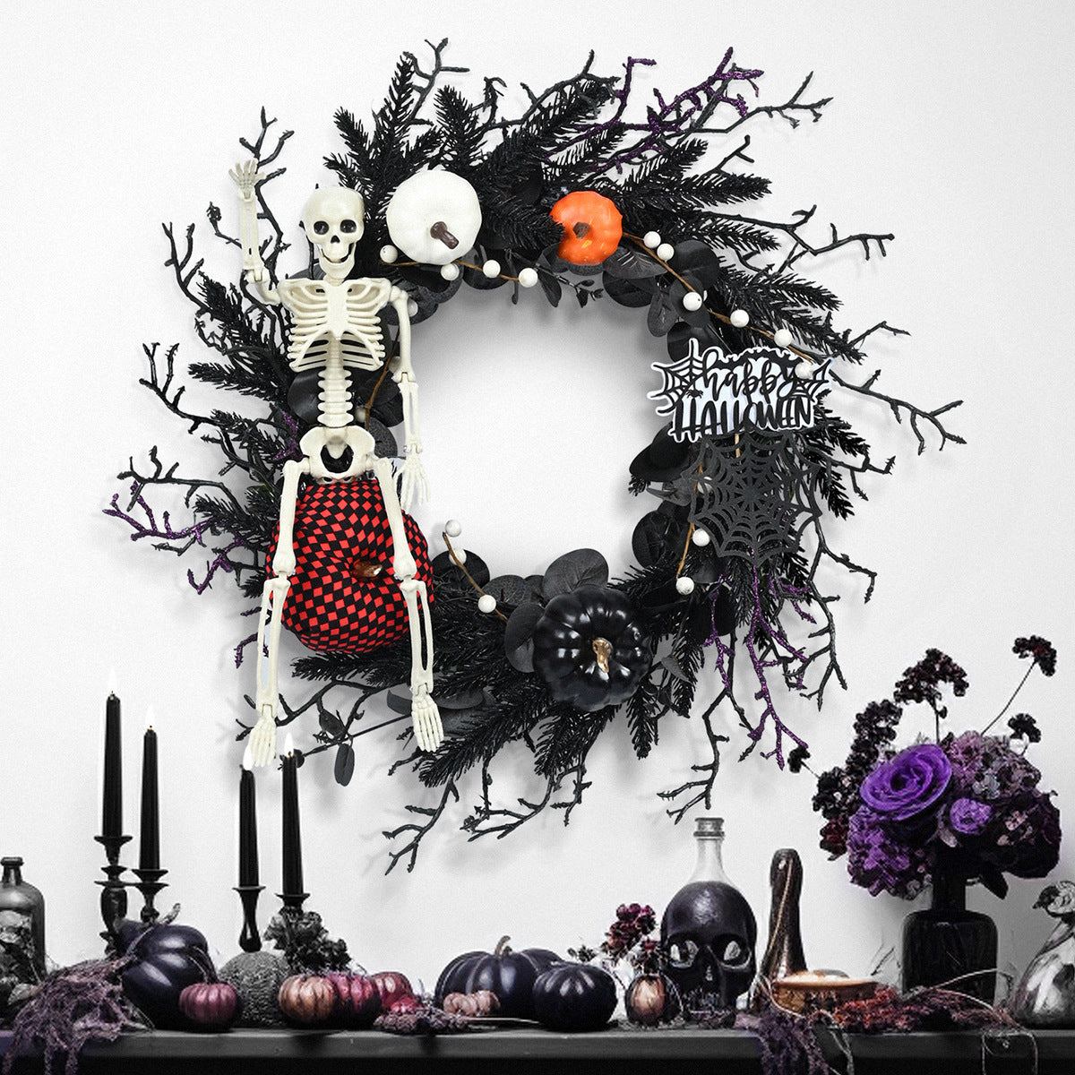 Halloween Wreath Decorations Pendant Door Decoration null