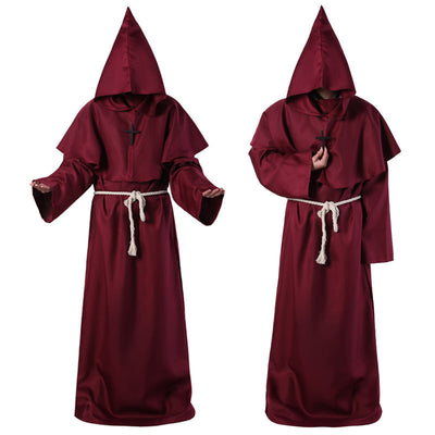 Halloween Costume Medieval Friar Wizard Costume null