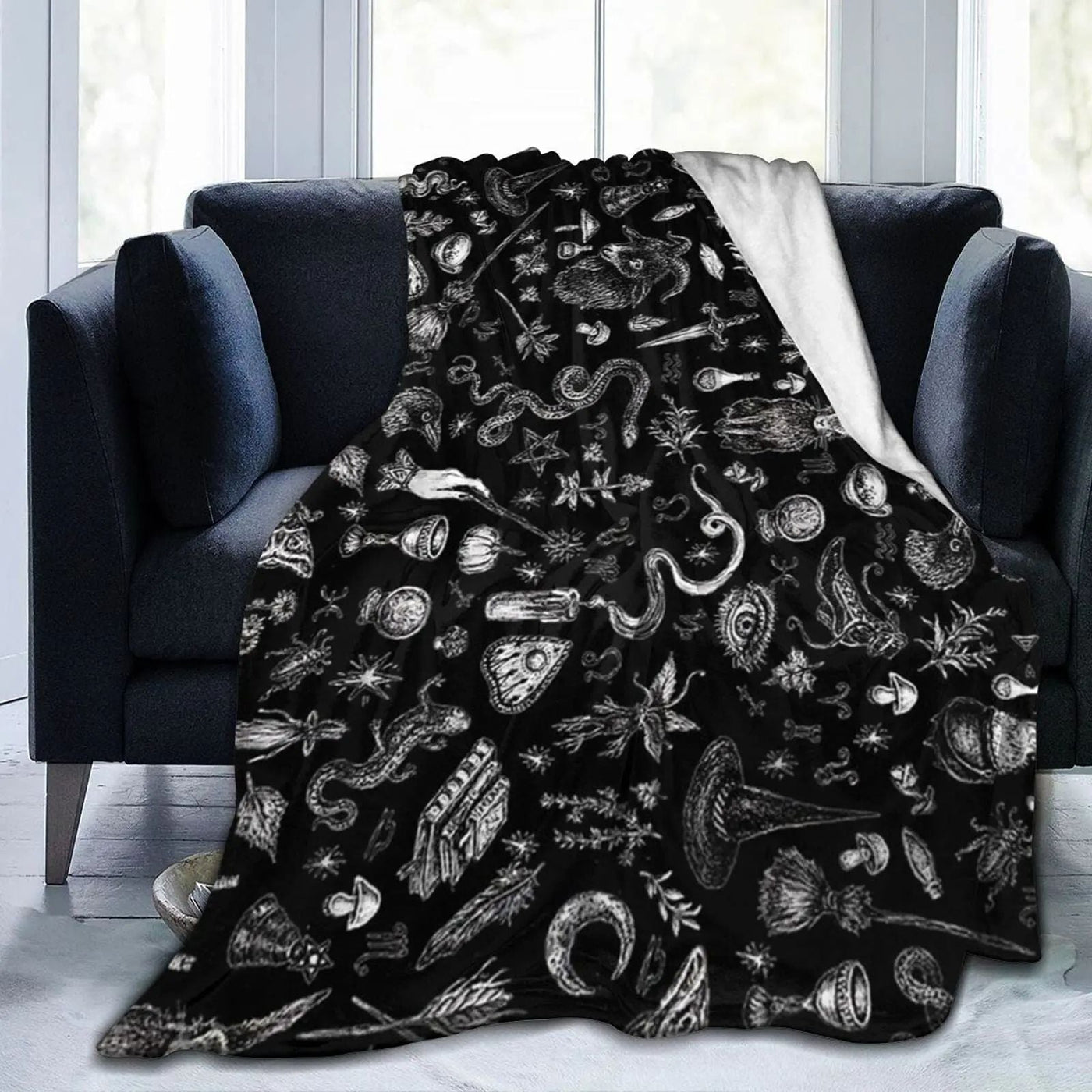 Halloween Witch Blanket Flannel Blanket null