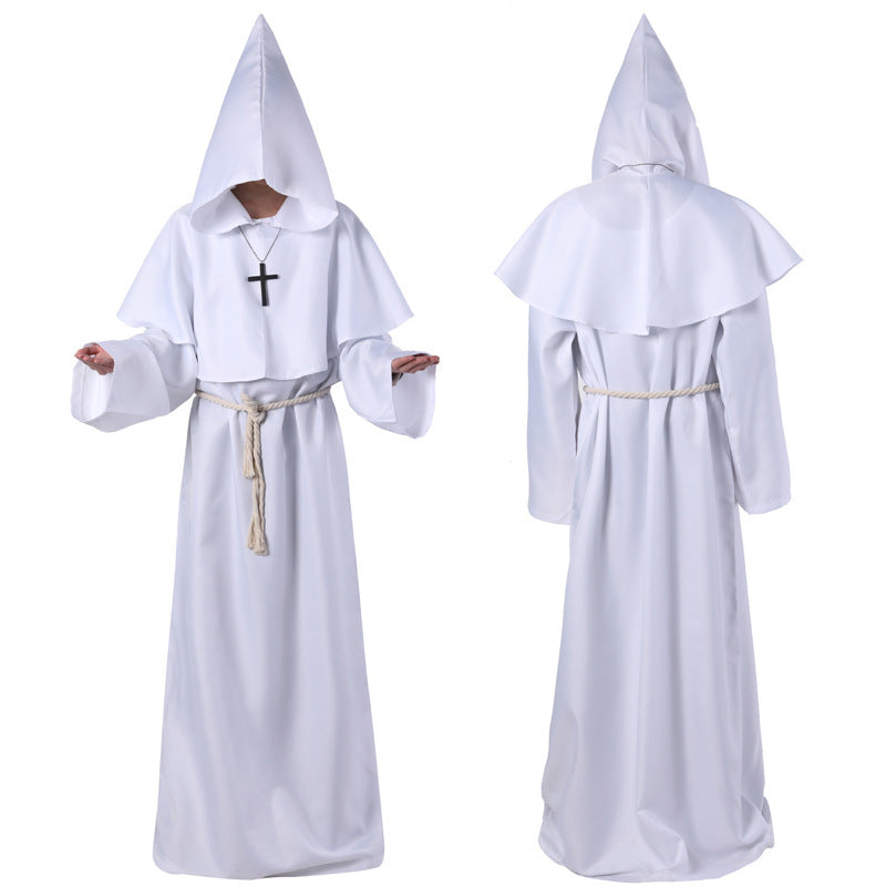 Halloween Costume Medieval Friar Wizard Costume null