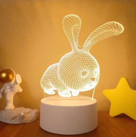 3D Lights Colorful Touch Remote Control LED Visual Lights null