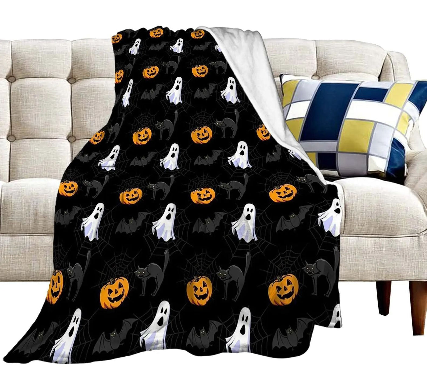 Halloween Witch Blanket Flannel Blanket null