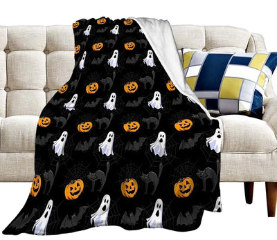 Halloween Witch Blanket Flannel Blanket null