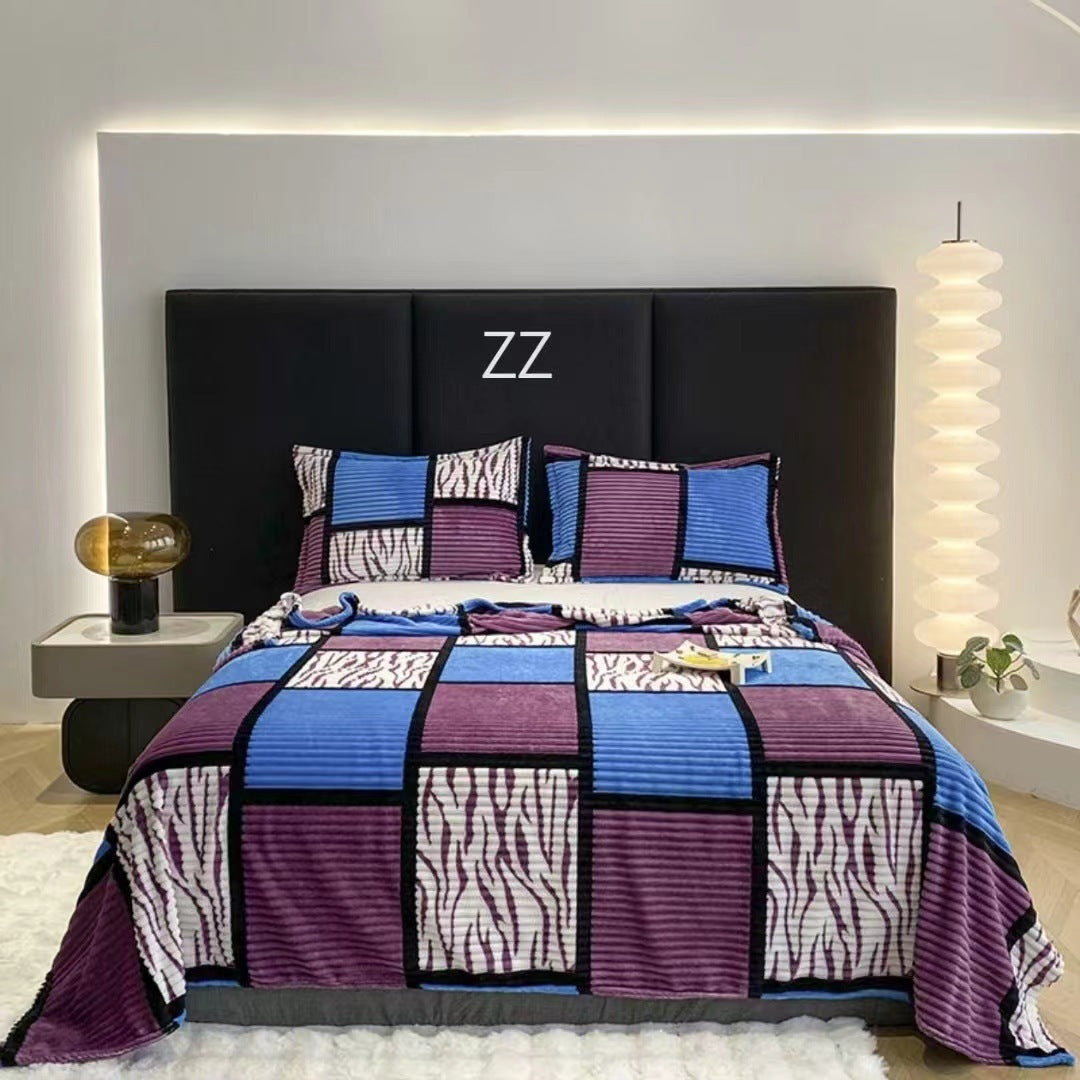 Flannel Blanket Summer Warm Air Conditioning Blanket Nap Blanket null