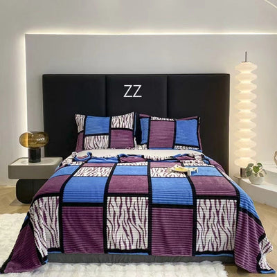 Flannel Blanket Summer Warm Air Conditioning Blanket Nap Blanket null