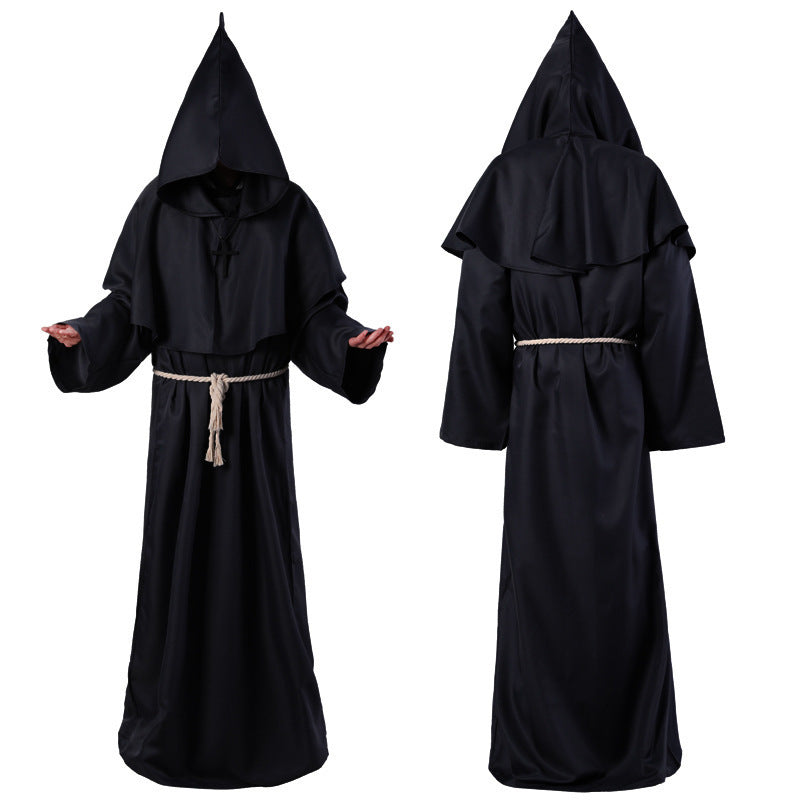 Halloween Costume Medieval Friar Wizard Costume null