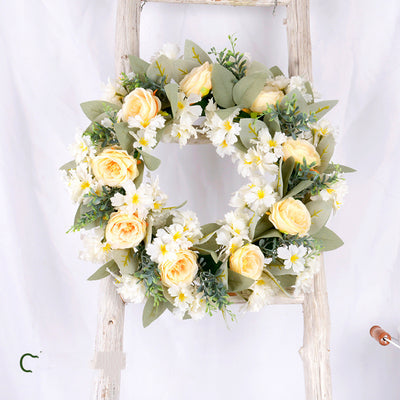 Grass Ring Eucalyptus  Leaves Peony Sun Wreath null