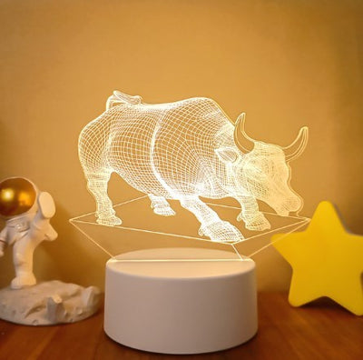 3D Lights Colorful Touch Remote Control LED Visual Lights null