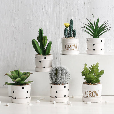 Artificial Green Plant Ornaments Potted Ornaments Green Plants Fake Flower Ornaments null