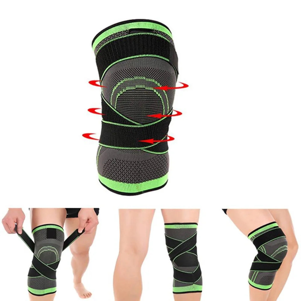 Unisex Knee Brace Sleeve Patella Support Stabilizer, Green, XXL