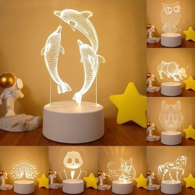 3D Lights Colorful Touch Remote Control LED Visual Lights null