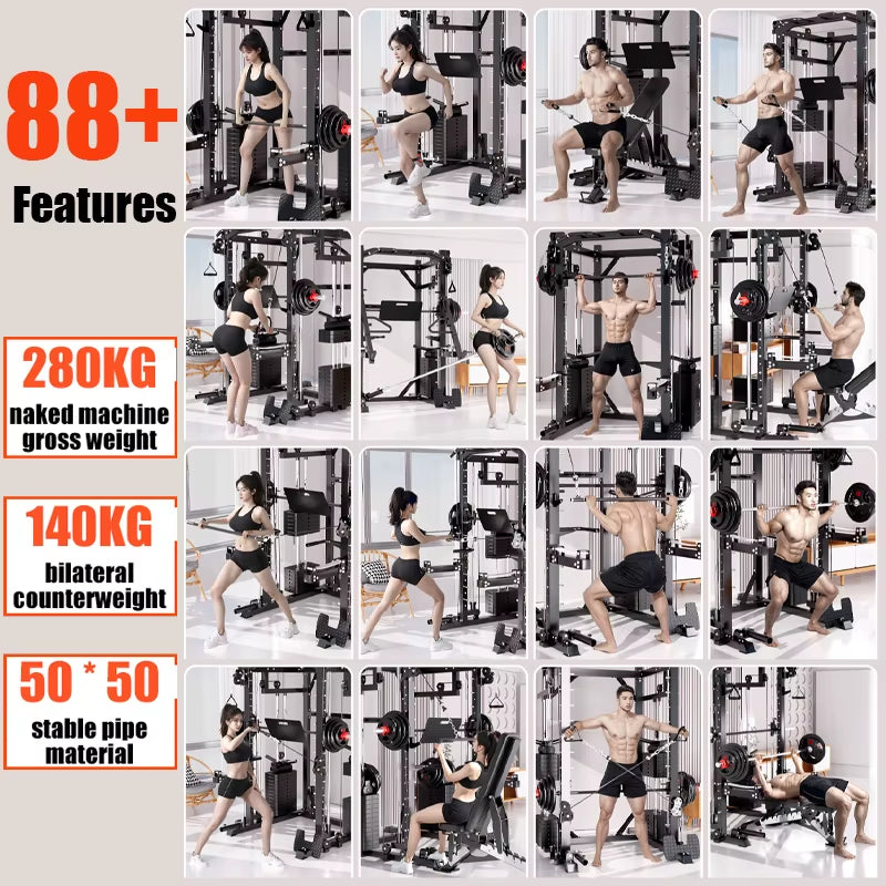 Commercial Gym Fitness Equipment Squat Rack Power Multi Functional Smith Machine