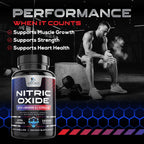 Nitric Oxide Booster Extra Strength - 3X Strength L-Arginine & Citrulline Supplement - Best Nitric Oxide Supplements for Men - Supports Muscle, Heart Health, Energy - Bottled in USA - 240 Capsules