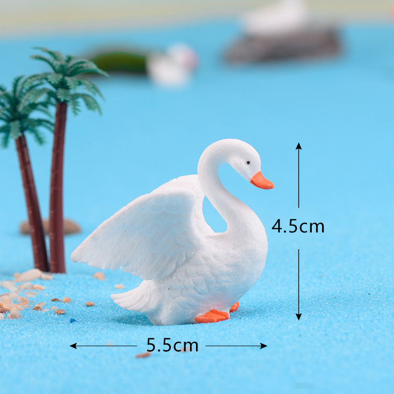Swan Animal Ornaments Creative Bonsai Resin Ornaments null