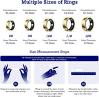 Smart Ring Health Tracker, Sleep Tracker Ring with Heart Rate, Waterproof Fitness Ring for Activity Monitoring/Steps/Distance/Calories,Air Gestures,Up to 7-Day Battery,For Ios Android (Light Gold,#12)