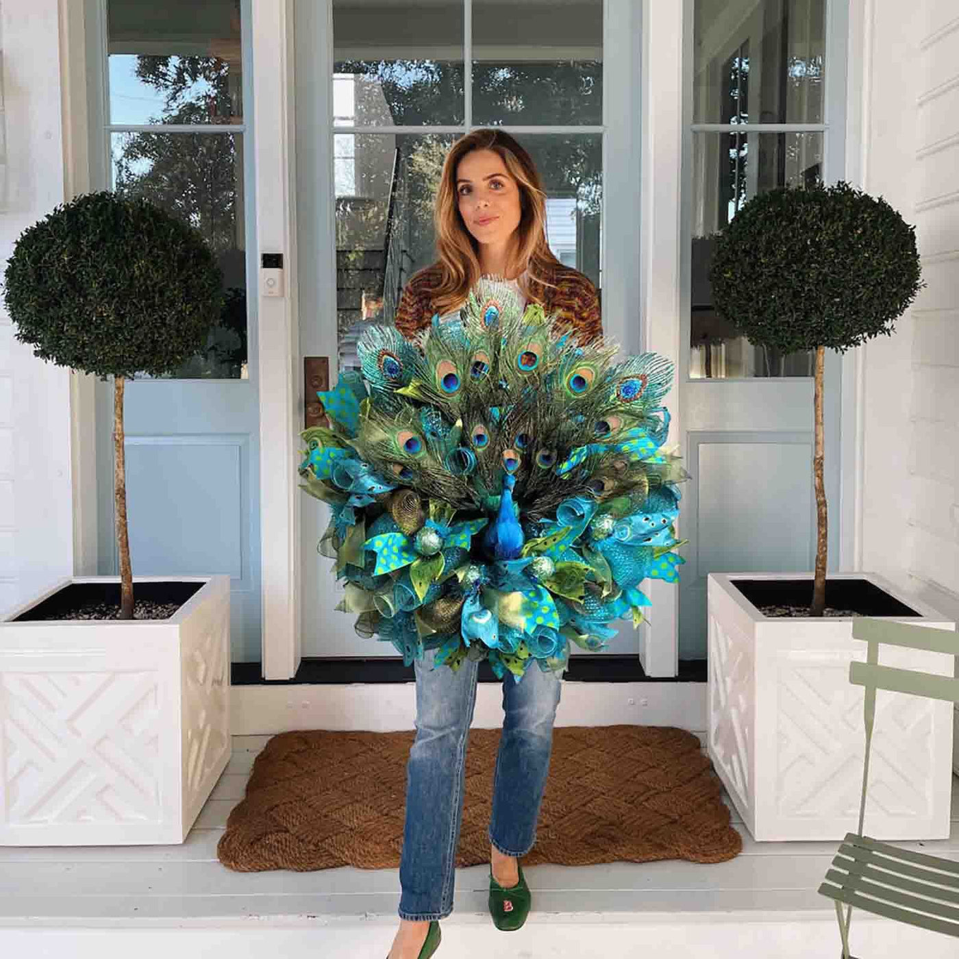 Peacock Wreath Home Decoration Door Hanging null