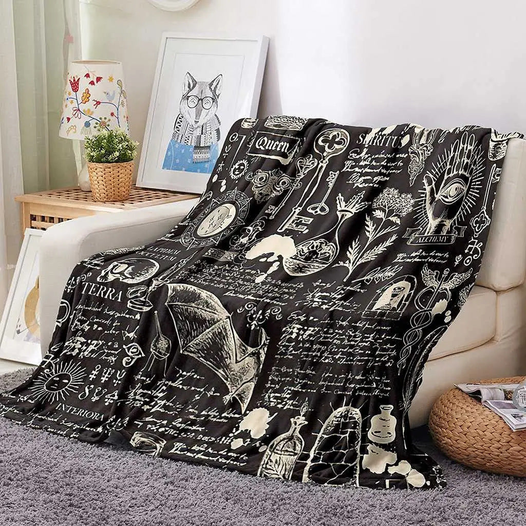 Halloween Witch Blanket Flannel Blanket null