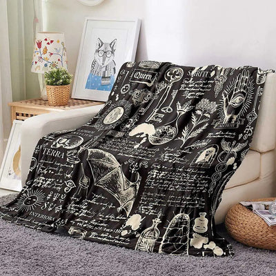 Halloween Witch Blanket Flannel Blanket null