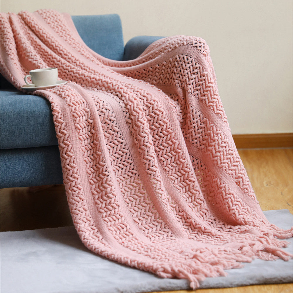 Nordic Sofa Blanket Cover Blanket Knitted Blanket Homestay Hotel Throw Blanket null