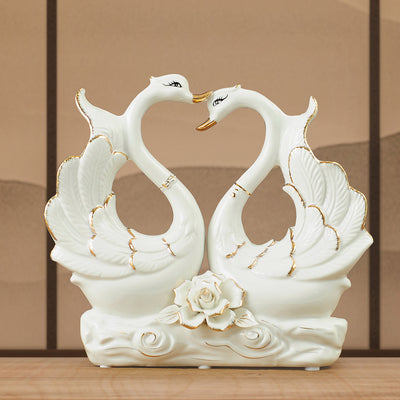 Swan Ornaments Ceramic Home Accessories Ornaments null