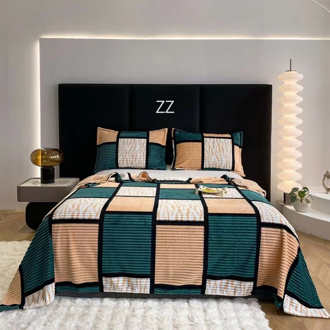 Flannel Blanket Summer Warm Air Conditioning Blanket Nap Blanket null