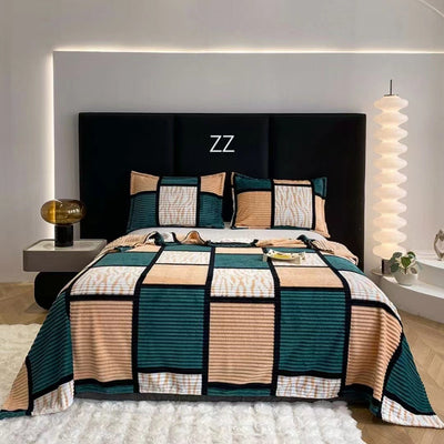 Flannel Blanket Summer Warm Air Conditioning Blanket Nap Blanket null